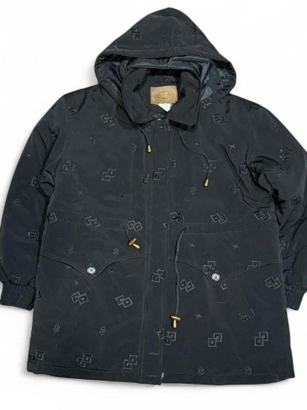 Vintage 80s CP Company Massimo Osti Era Black Hooded Parka Jacket